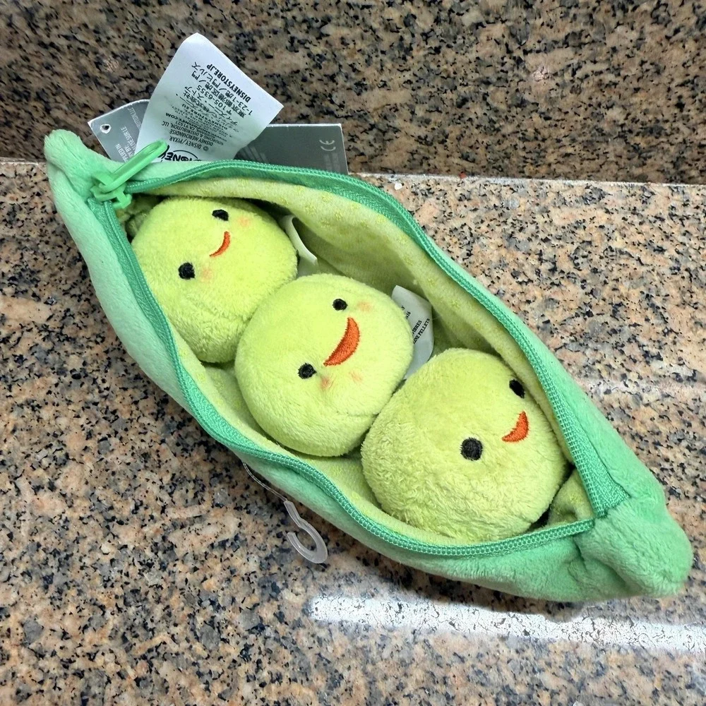Disney Pixar Toy Story Peas In A Pod Plush Zipper Pouch Small Green Toy